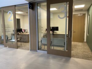 Registration bays for patients