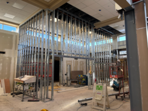 construction at CCMH on Specialty Clinic Area