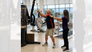 physical therapy in Crawford County Memorial Hospital gym