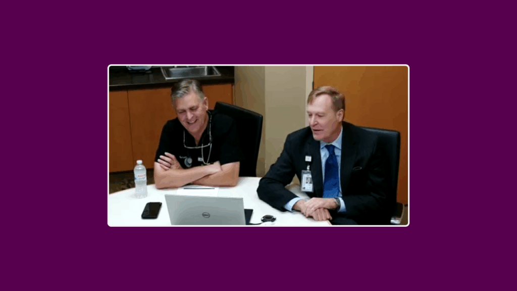 Dr. Luft and Dr. Wright teaching a class